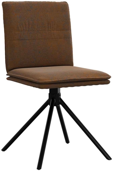 vidaXL Esszimmerstuhl Braunes Wildlederimitat 4101278 Bild 2