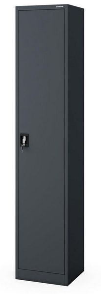 Jan Nowak Aktenschrank Metall Büroschrank abschließbar 45 cm ALEX H220 5 Böden Stahl (Stahl 0,7 mm Wandmontage möglich PZH-zertifiziert DSGVO) Aktenschrank Schloss 2 Schlüssel schmal 220 cm hoch 4 Farben