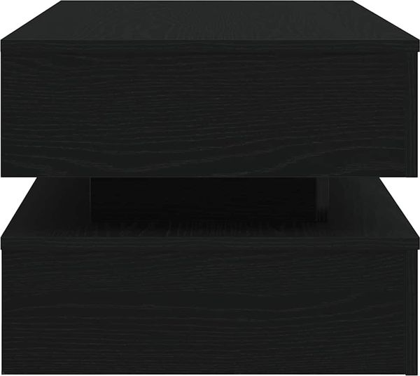 vidaXL Couchtisch mit LED-Leuchten Schwarz Eichen-Optik 90x50x40 cm 862258 Bild 8