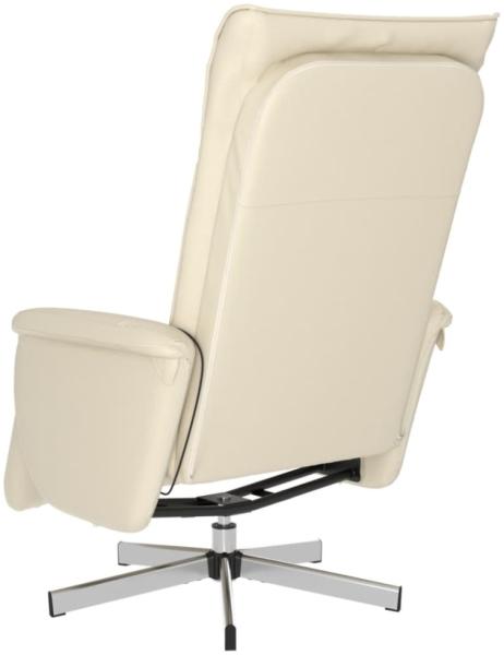 vidaXL Massagesessel mit Fußteil Creme Kunstleder 356649 Bild 6