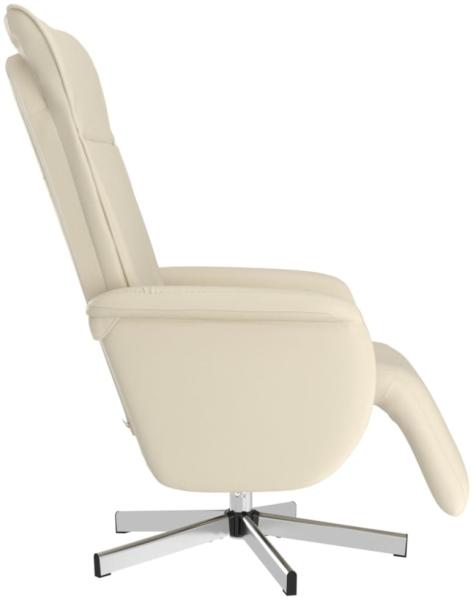 vidaXL Massagesessel mit Fußteil Creme Kunstleder 356649 Bild 2
