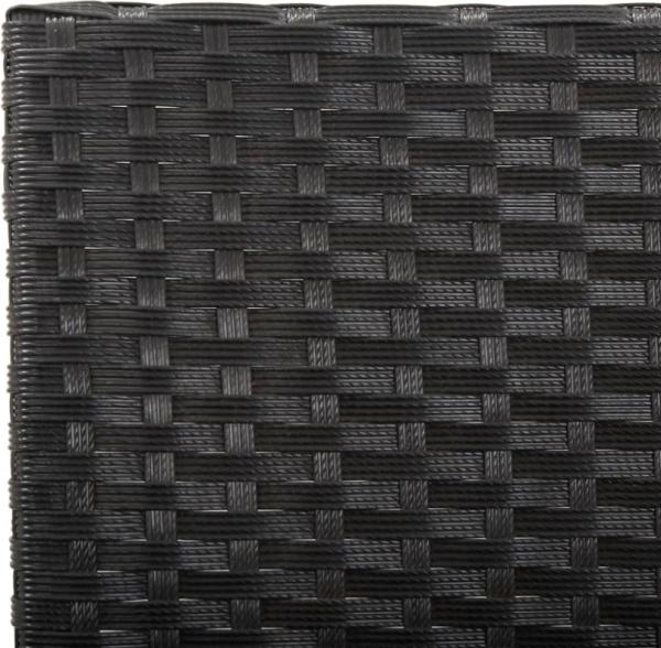 vidaXL Gartenbank mit Kissen, Polyrattan / Stahl schwarz / weiß, (130-176) x 70 x 80 cm Bild 3