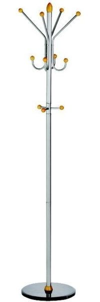 ALCO Standgarderobe pulverbeschichtetes Metall 185x40 cm silber