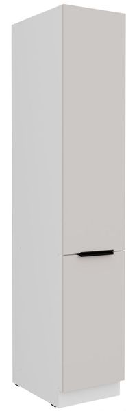 Küchen Hochschrank 40 cm COMO Kaschmir beige matt + Weiß matt Küchenzeile Küchenblock Küche Einbauküche