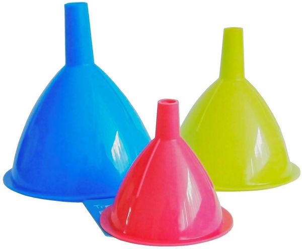 HIT Trading Trichter 3x TRICHTER Set Ø 90/80/60mm 3 farbig Kunststoff Einfülltrichter 38, (3-tlg), Fülltrichter