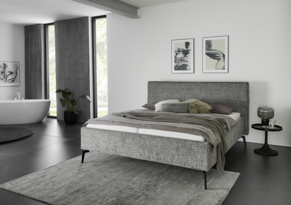 Polsterbett >Riva mit BK< Liegefläche 180x200 cm, Mouse, Stellmaß: 205x112x216cm (BxHxT)