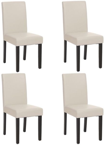 MCW Esszimmerstuhl Littau-4 (Set, 4 St), 4er-Set, Rutschfest durch Kunststoff-Bodenschoner, hohe Rückenlehne