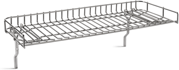 BURNHARD® Warmhalterost für WAYNE Balkongrill aus Edelstahl – zusätzliche Grillfläche & Temperaturzone, ideal zum Warmhalten, indirekten Grillen & Nachziehen von Steaks, Montage ohne Werkzeug - Multi-Color - #946340