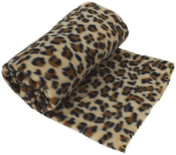 Tagesdecke Fleecedecken 130x170cm Polarfleece Fellmuster Wildkatze Kuscheldecke Wildkatze 4