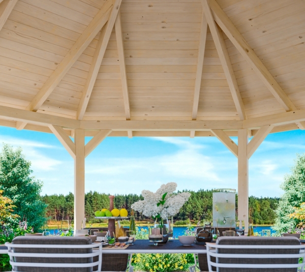 Skan Holz Holz Pavillon Nice 3 | Natur |