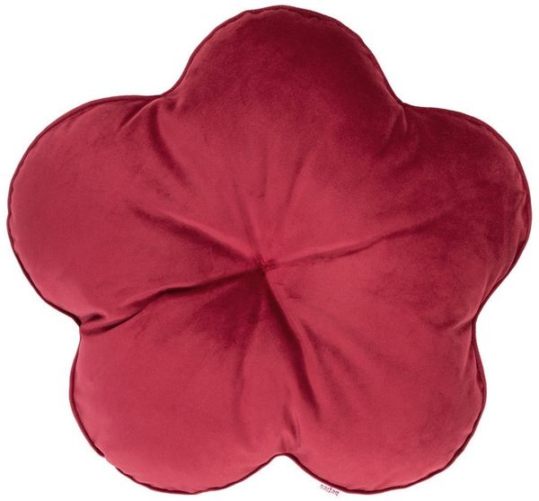 Blumen-Kissen karmin-rot beties "Samt&Sonders