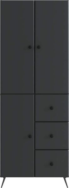 vidaXL Schrankset 2 pcs Schwarz Holzwerkstoff 3416899 Bild 4