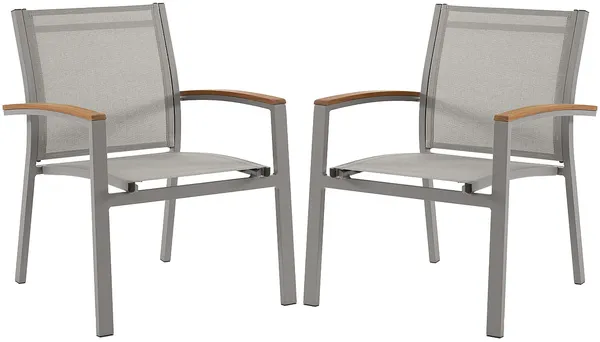 Vente-unique - TAIPIVAI Garden dining set Metall Schokoladenbraun - B 61 cm x H 89 cm x L 55 cm