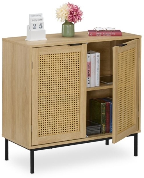 Sideboard mit 2 Rattan-Türen 10050463