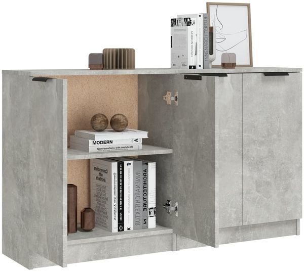 Sideboards 2 Stk Betongrau 60 x 30 x 70 cm Holzwerkstoff [3115775] Bild 5