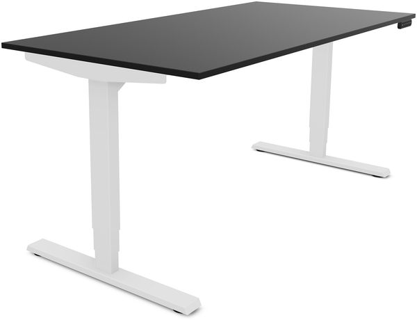 ASSMANN Elektrisch höhenverstellbarer Schreibtisch Y-Line 160x70cm Schwarz Signalweiß Metall Holz Melaminoberfläche Bild 10
