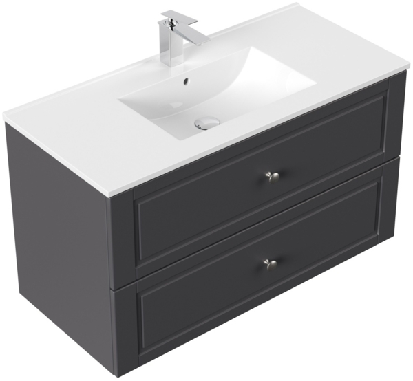 Badmöbel Firenze 100 Cottage SoftClose anthrazit : Anthrazit