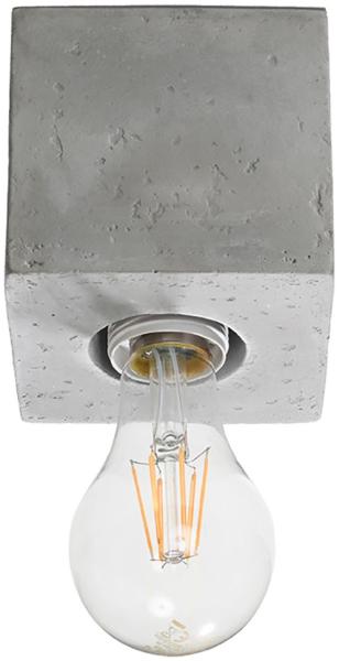 Deckenleuchte, Beton Grau, Würfel-Design, H 10 cm