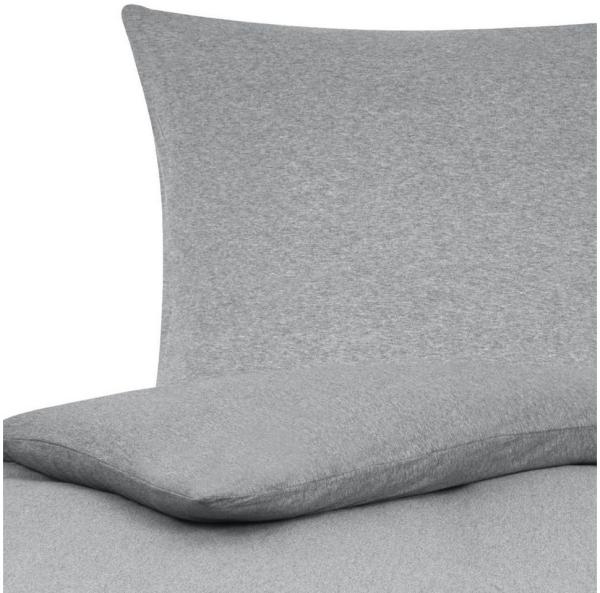 TRAUMSCHLAF Bettwäsche Jersey Melange, Jersey, 2 teilig, schlichte bügelfreie Ganzjahreswäsche