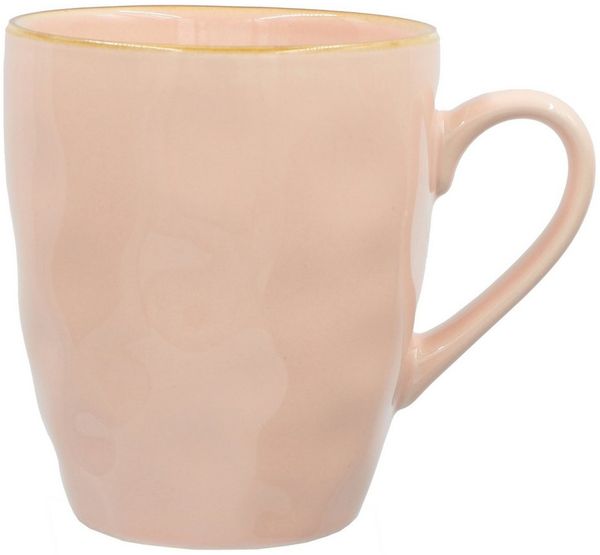 Rose & Tulpani Cappuccinotasse Große Tasse Becher Kaffeetasse mit Henkel 430ml, 1-tlg, Steingut, Handgemacht, Ofenfest