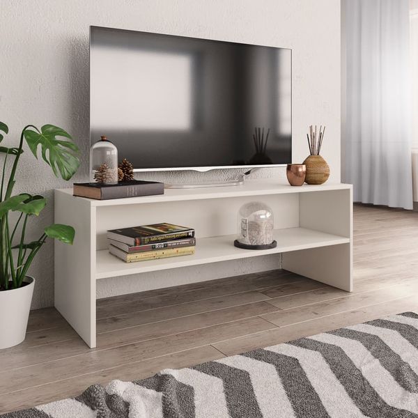 vidaXL TV-Schrank Weiß 100x40x40 cm Holzwerkstoff 800045