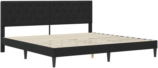 vidaXL Bettrahmen mit Kopfteil Schwarz 200 x 200 cm Samt 42027689 Bild 3