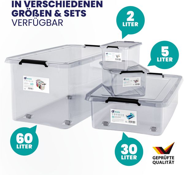 Aufbewahrungsbox, 60 Liter, 4er-Set Bild 9