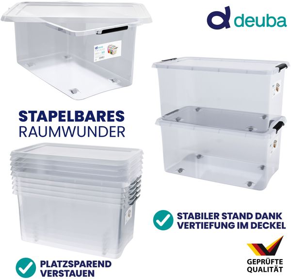 Aufbewahrungsbox, 60 Liter, 4er-Set Bild 5