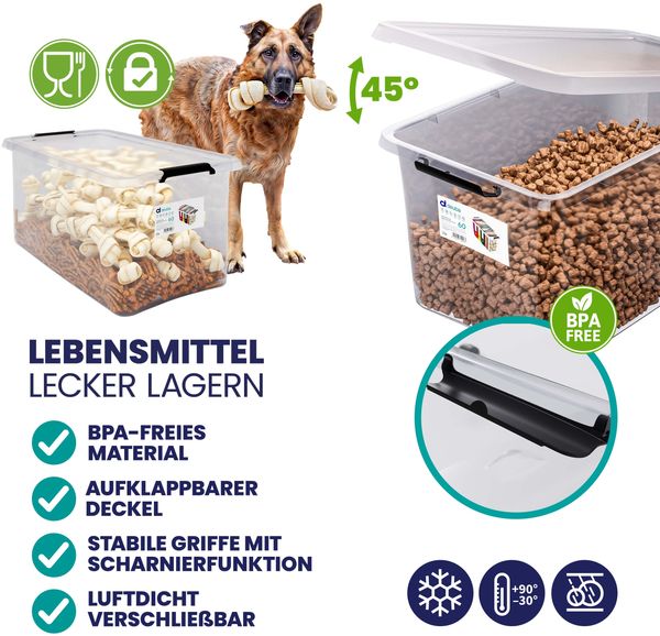 Aufbewahrungsbox, 60 Liter, 4er-Set Bild 4