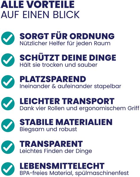 Aufbewahrungsbox, 60 Liter, 4er-Set Bild 8