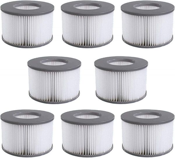 FELIXLEO Kartuschen-Filterpumpe Ersatzfilter für MSPA Whirlpool zubehör für MSPA FD2089 (8 St)