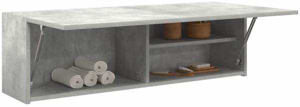 vidaXL Bad-Wandschrank Betongrau 100 x 25 x 30 cm Holzwerkstoff 860097