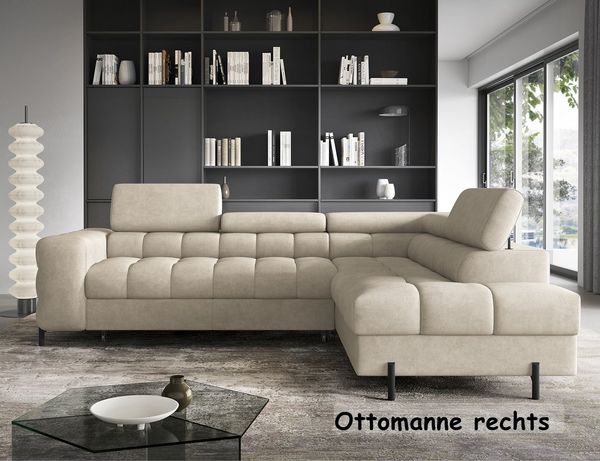 Möbel für Dich Ecksofa Ferucce 276x200x72-93 cm L-Form