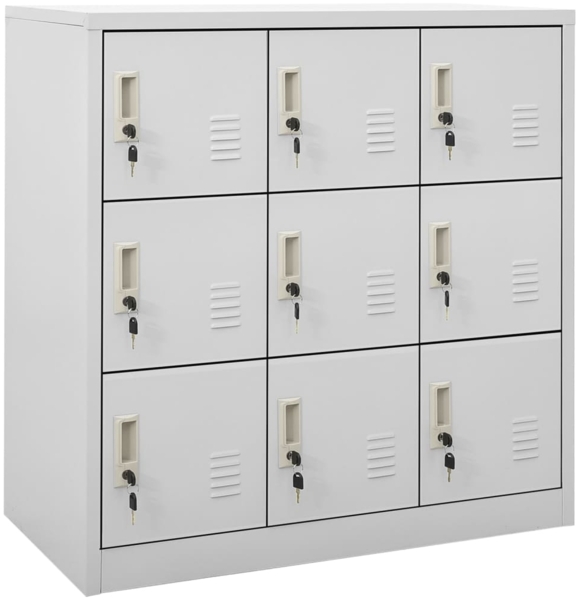 vidaXL Schließfachschränke 5 Stk. Hellgrau 90x45x92,5 cm Stahl 3095243