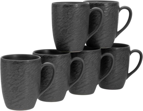 Schiefer black, Kaffeebecher 6-tlg (mo)