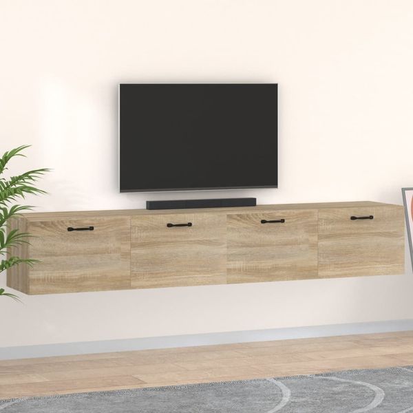 vidaXL Wandschränke 2 Stk. Sonoma-Eiche 100x36,5x35 cm Holzwerkstoff 3115670