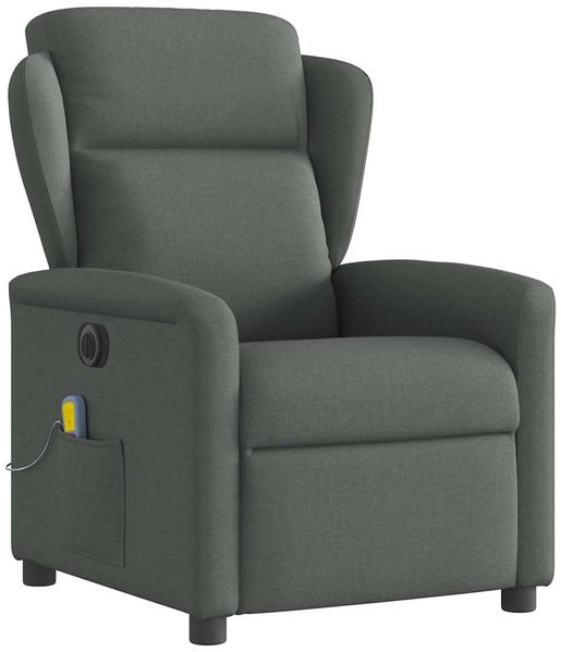 vidaXL Massagesessel Elektrisch Dunkelgrau Stoff 3303125 Bild 4