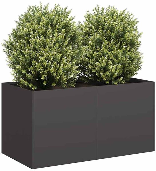 vidaXL Pflanzkübel Schwarz 80x40x40 cm Kaltgewalzter Stahl 860668