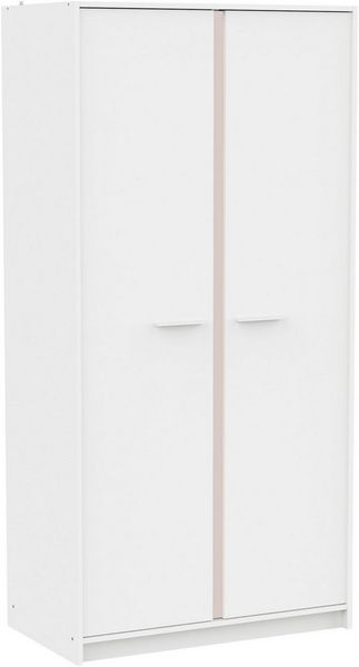 Demeyere GROUP Kinderkleiderschrank REVERSO, mit rosa oder dunklem Kontrast durch drehbare Paneele (B/H/T ca. 88,5/181/50 cm) 2 Kleiderstangen, 3 Regalböden, Made in France