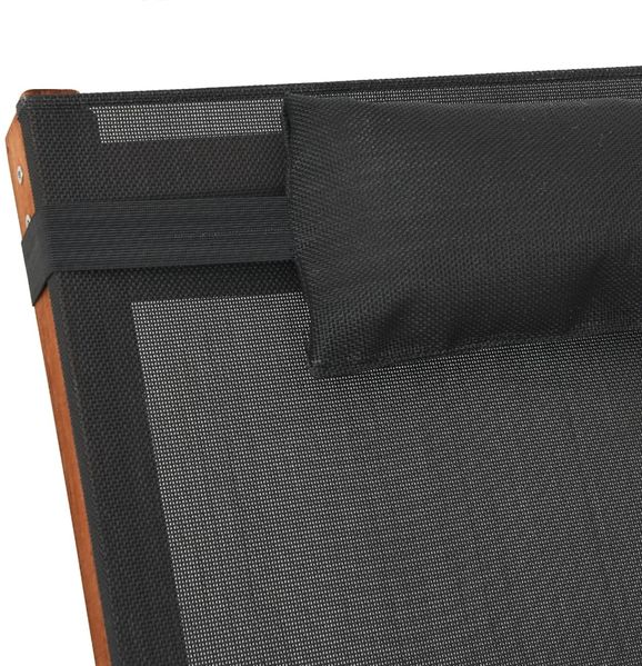 vidaXL Schaukelstuhl Grau Textilene und Massivholz Pappel 363472 Bild 6