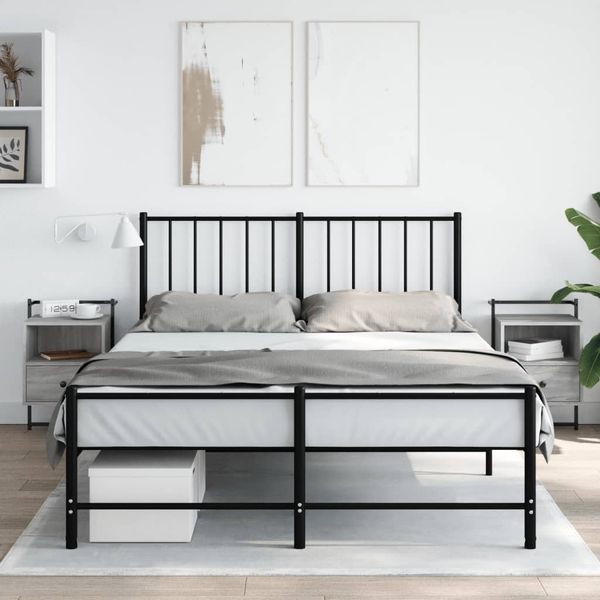 vidaXL Wand-Nachttische 2 Stk. Grau Sonoma 40x30x61 cm Holzwerkstoff 833440