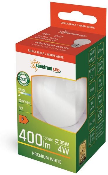 LED E27 4W 230V AC Warmweiß FILAMENT COG 400 Lumen 300°