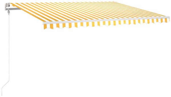 vidaXL Automatische Markise mit LED Windsensor 400x300 cm Gelb/Weiß 3068913 Bild 2