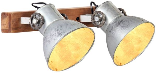 vidaXL Wandlampe Industriestil Silbern 45x25 cm E27 320503