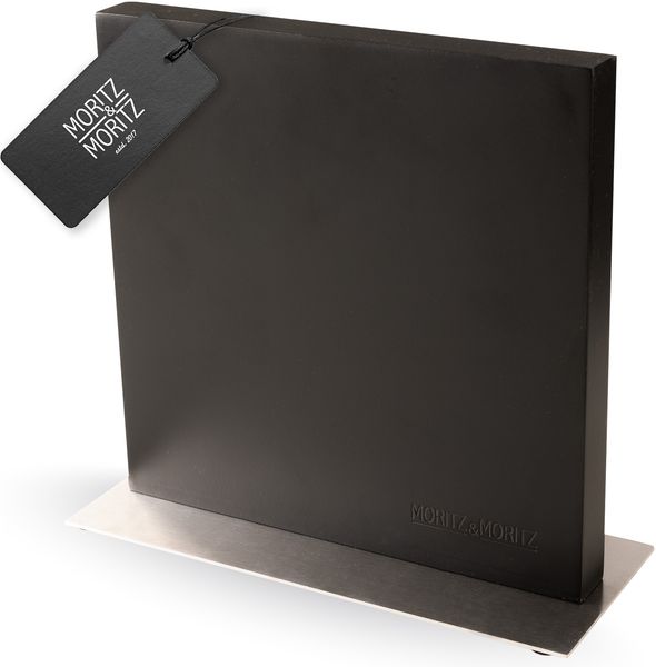 Moritz & Moritz Messerblock magnetisch, Edelstahlboden, schwarz
