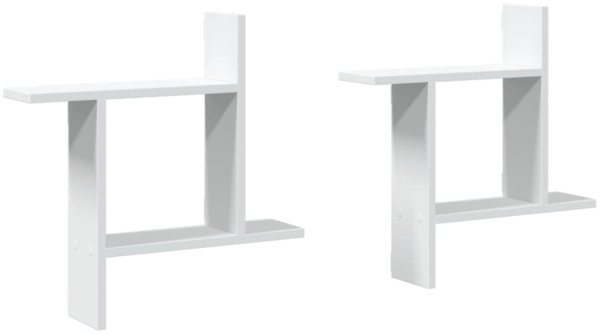vidaXL Wandregale 2 Stk. Weiß 50x12x50 cm Holzwerkstoff 853254