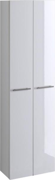 Seitenschrank >Parma II< in Weiß aus MDF - 50x181x20cm (BxHxT)