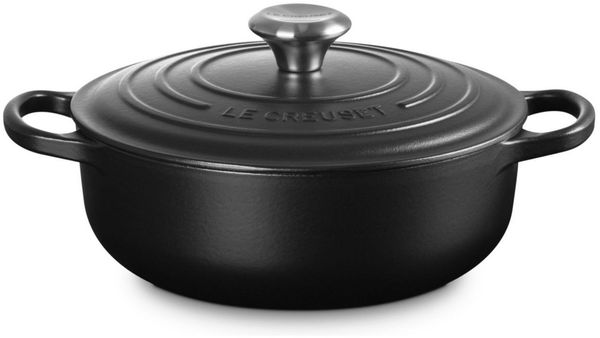 Le Creuset Sauteuse Bräter rund Signature 24 cm Schwarz - Schwarz - 20 bis 24 cm