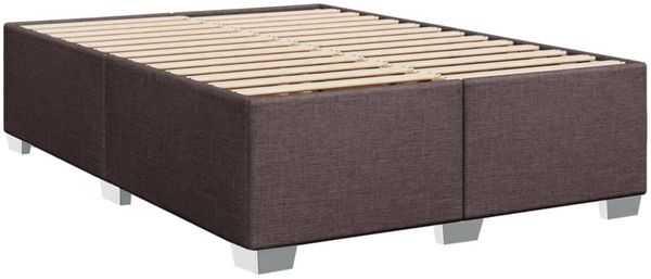 vidaXL Boxspringbett mit Matratze Dunkelbraun 140x190 cm Stoff 3288200 Bild 8