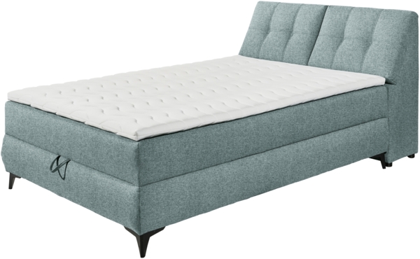 Boxbett >ATLANTIS 6< 140x200 cm Liegefläche, Bezug in mint - 145x102x240cm (BxHxT)